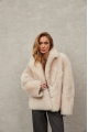 Women's two-sided sheepskin jacket made of natural cashmere lamb