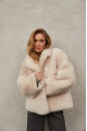 Women's two-sided sheepskin jacket made of natural cashmere lamb