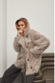 Women's double-sided sheepskin coat made of gray natural sheepskin