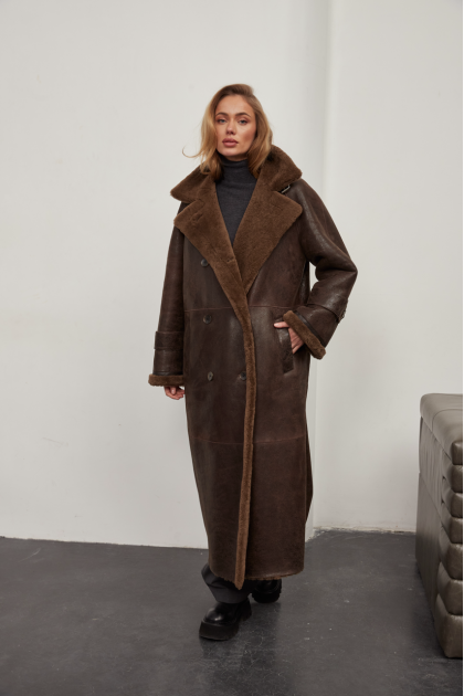 Chocolate-colored coat