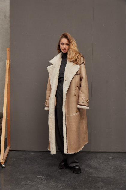 Female sheepskin coat