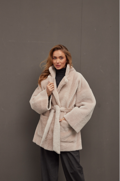 Women's OVERSIZE style sheepskin coat