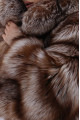 Brown fox fur coat