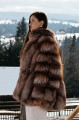 Brown fox fur coat