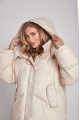 Short milk down jacket with natural filler