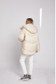 Short milk down jacket with natural filler