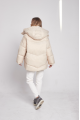 Short milk down jacket with natural filler