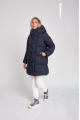 Stylish women's down jacket ADD in dark blue color with natural filler