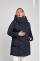 Stylish women's down jacket ADD in dark blue color with natural filler