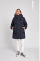 Stylish women's down jacket ADD in dark blue color with natural filler