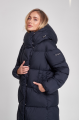 Stylish women's down jacket ADD in dark blue color with natural filler