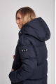 Stylish women's down jacket ADD in dark blue color with natural filler