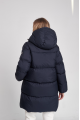 Stylish women's down jacket ADD in dark blue color with natural filler