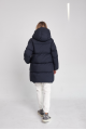 Stylish women's down jacket ADD in dark blue color with natural filler