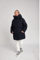 Women's ADD dark blue down jacket with natural filler