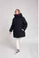 Women's ADD dark blue down jacket with natural filler