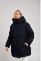 Women's ADD dark blue down jacket with natural filler