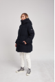 Women's ADD dark blue down jacket with natural filler