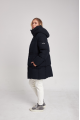 Women's ADD dark blue down jacket with natural filler