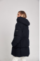 Women's ADD dark blue down jacket with natural filler