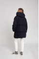 Women's ADD dark blue down jacket with natural filler