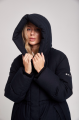 Women's ADD dark blue down jacket with natural filler