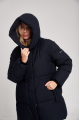 Women's ADD dark blue down jacket with natural filler