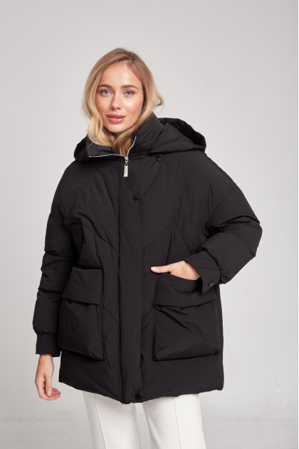 Black down jacket OVERSIZE