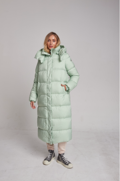 Long mint down jacket ADD