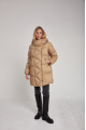 Women's down jacket ADD in caramel color with natural filler