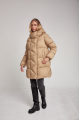 Women's down jacket ADD in caramel color with natural filler