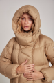 Women's down jacket ADD in caramel color with natural filler