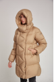 Women's down jacket ADD in caramel color with natural filler