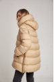 Stylish women's down jacket ADD in caramel color with natural filler