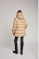 Stylish women's down jacket ADD in caramel color with natural filler