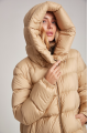 Stylish women's down jacket ADD in caramel color with natural filler