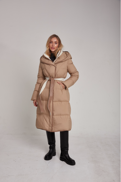 Women's brown down jacket