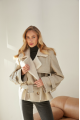 Women's vintage sheepskin coat made of natural white sheepskin