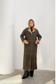 Stylish sheepskin coat made of natural gray sheepskin in VINTAGE style