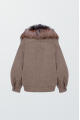 Brown coat with fox fur