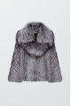 Gray fur coat made of black fox