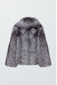 Gray fur coat made of black fox