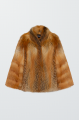 Women's red fox fur coat