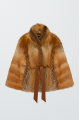 Women's red fox fur coat