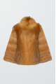 Women's red fox fur coat
