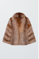 Women's brown fox fur coat