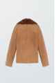 Brown suede sheepskin coat