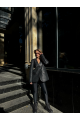 Black woven leather jacket