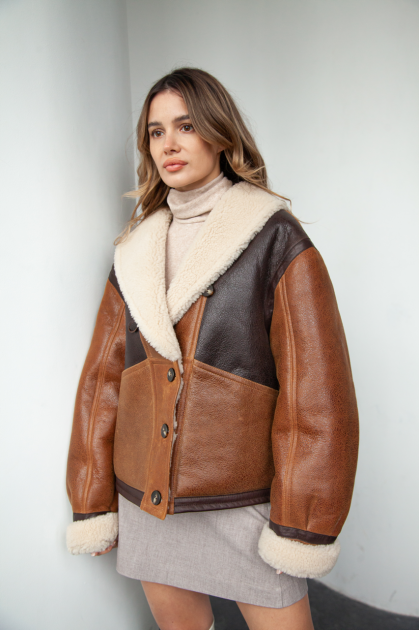 VINTAGE style sheepskin coat