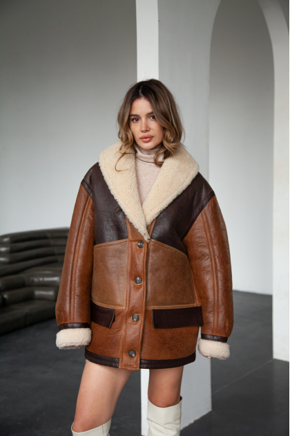 VINTAGE style sheepskin coat